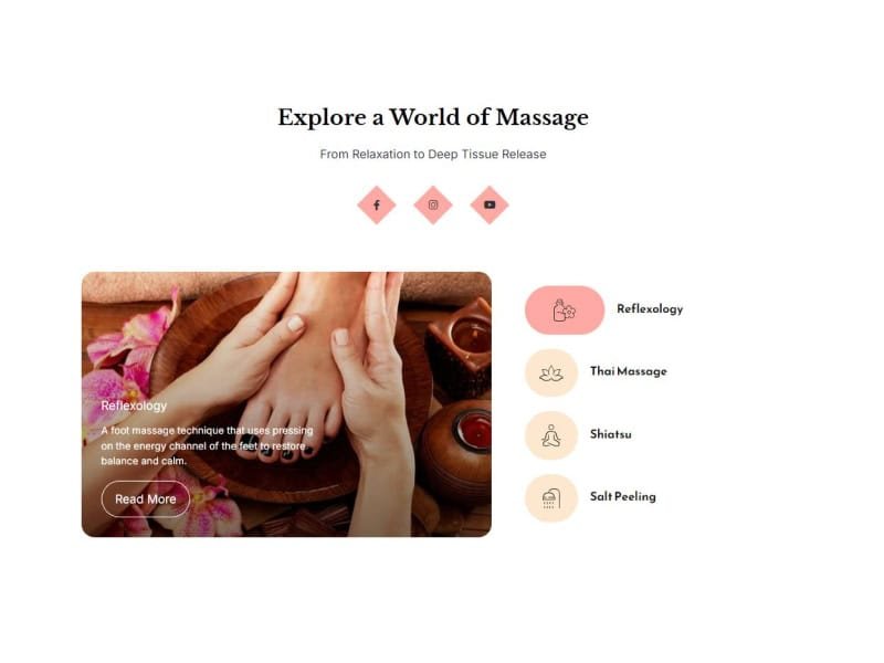 Icon Bullets with a Remote Information Card and Shape Socials